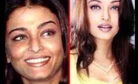 HORRIBLE aishwarya rai plastic surgery and without make up pics and images of aish ugly