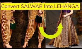 Convert Salwar Into Skirt Lehanga At Home In 5 Minutes | SuperPrincessjo