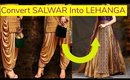 Convert Salwar Into Skirt Lehanga At Home In 5 Minutes | SuperPrincessjo