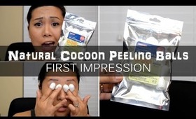 First Impression: Memebox Natural Cocoon Peeling Silk Balls | FromBrainsToBeauty