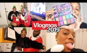 VLOGMAS 2019 | Behind the Scenes of our Vlogmas Intro + Trying Out New Makeup from NYX