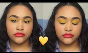 Yellow Eyeshadow Makeup Tutorial (Spring is Here!) | Lyiah xo