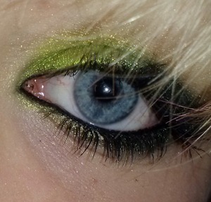 I did my makeup the other day and went with green shimmer 