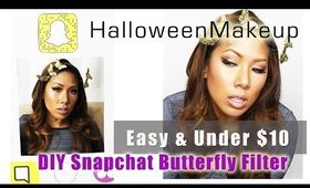 Halloween Makeup:  Snapchat Butterfly Filter - Easy and Under $10