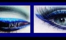 Dramatic Blues Glitter Eye Make-Up