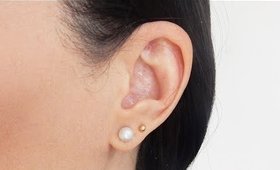 DIY Half Pear Stud Earrings Using Hot Glue Gun