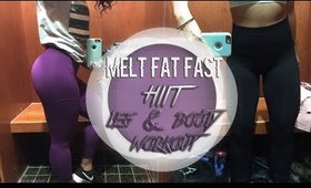 HOW TO LOOSE FAT FAST w/No Gym: HIIT Leg & Booty Workout | Ashstar FIT