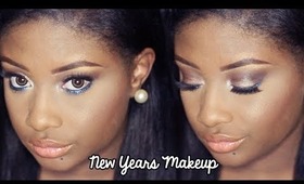 NYE Makeup Tutorial | Bronzy with a Pop of Colored Glitter! (2013)