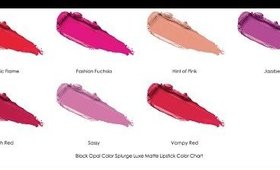 Black Opal Luxe Matte Lipstick Swatches and Lip Play