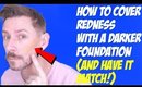 HOW TO COVER REDNESS WITH OPPOSITE FOUNDATION TECHNIQUES