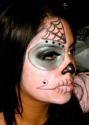 Trying out some halloween makeup.