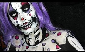 Clown Skull Halloween Makeup Tutorial