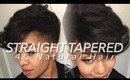 Straight Tapered Style on 4C Natural Hair