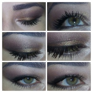 One of my daily make up style 
Gold brown with a bit purple 