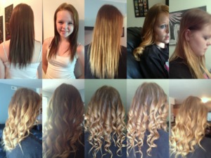 Ombre hair by Christy Farabaugh  before and after  