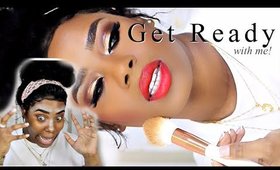 Gold Brown Makeup Tutorial GRWM,  Red Lips, Wing Eyeliner, Mac Ruby Woo | CHIT CHAT Into The Past
