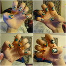 My messed up nails turned into something better (: