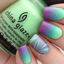 Green mint and purple 