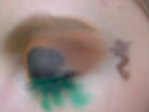 My left eye in the look I did for the total face of the spilled cauldrons.