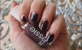 Valentine's Day Inspired Nails: Chocolate and Gold | RebeccaKelsey.com