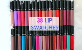 NEW Sephora Collection Cream Lip Stains! 38 LIP SWATCHES! | Casey Holmes