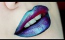 Dark Mermaid Ombre Lip Tutorial / NYX Cosmetics Liquid Suede Metallic Matte Lipstick