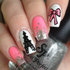 Girly Eiffel Tower Nails