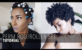 PERM ROD/ROLLER SET ON SHORT NATURAL HAIR