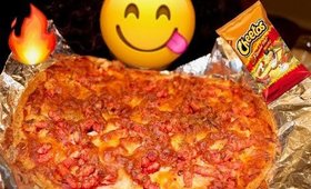 DIY FLAMING HOT CHEETOS CHICKEN PIZZA (LIT VERSION)