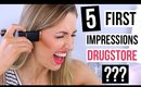 TESTING NEW DRUGSTORE MAKEUP?! || 5 First Impressions