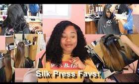 Silk Press On Natural Long hair! Cyn Doll