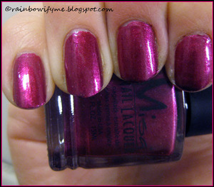 Here's a pretty fuchsia from MISA: Wink, blink, let's get a drink.
I have written a review about this particular polish. You can read it on my blog here:
http://rainbowifyme.blogspot.com/2011/10/misa-wink-blink-lets-get-drink.html