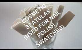 PRODUCT DEMO: COSMETIC SPATULAS USED FOR SWATCHING NAIL POLISH