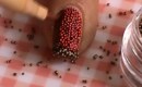 Border nails with cavair nail art tutorial 3d beads DIY caviar nail polish ciate style how to do