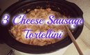 Easy Crockpot 3 Cheese Sausage Tortellini