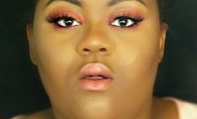 Quick Fall Peach makeup tutorial-GlamHouseDiva