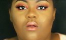 Quick Fall Peach makeup tutorial-GlamHouseDiva