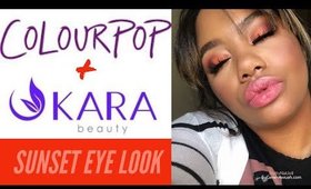 SmokeySexy Purple & Orange Sunset Eye Look - Kara Beauty & ColourPop