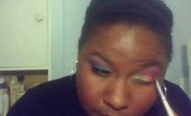 Makeup tut- Pretty Rainbow eyes inpsired by rainbow lorikeets