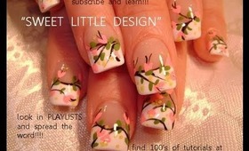 SWEET LITTLE pink heart flower DESIGN: robin moses nail art tutorial