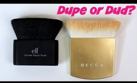 Dupe or Dud: BECCA The One Perfecting Brush vs. ELF Ultimate Kabuki Brush| Bailey B.