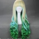 Blonde & Green Wig