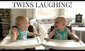 June Laughing at Violet: 6 Month Twin Girls | Kendra Atkins