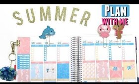 DIY PWM: UNDER THE SEA Plan With Me | Erin Condren Life Planner Vertical Layout Weekly Spread #53