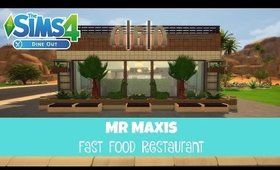 Sims 4 Dine Out Speed Build Mr. Maxis Fast Food Restaurant