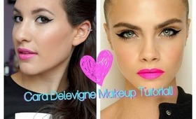 Bright and Fun Cara Delevigne Makeup Tutorial ♡ | Collab With Linna Tran!