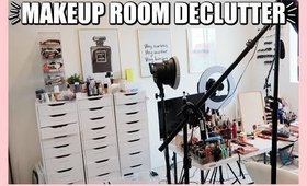 DECLUTTER & ORGANIZING MY MAKEUP ROOM | Diana Saldana