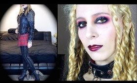 Grunge Slick Eye Makeup tutorial: GRWM Courtney Love Gig + OOTD ft Makeup Geek, Sugarpill & Romwe