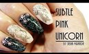 Subtle Pink Unicorn Nail Art