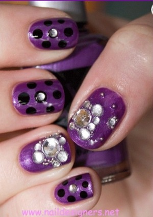 purple with gems